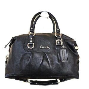 Euc Coach Ashley Black Leather 2Way Shoulder Bag Purse